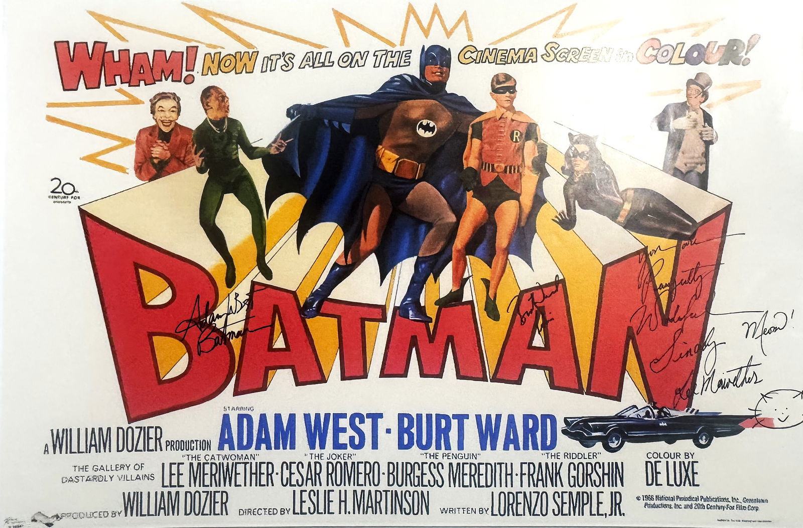 BATMAN SIGNED FORENSICALLY AUTHENTICATED POSTER (1 of 4)