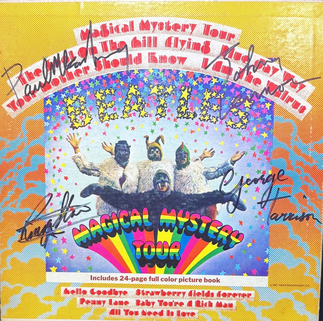 BEATLES MAGICAL MYSTERY TOUR ALBUM SIGNED BY ALL 4 (1 of 7)