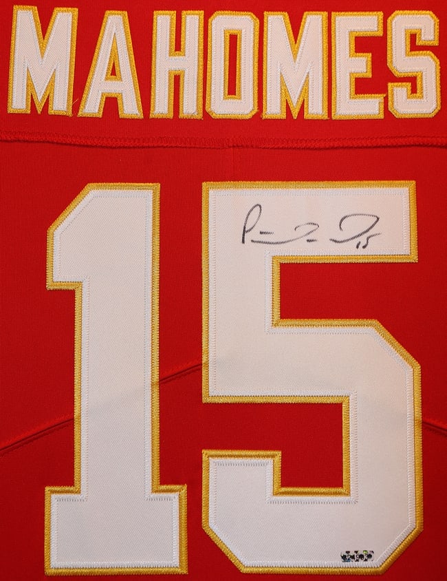 PATRICK MAHOMES SIGNED AUTHENTICATED JERSEY- (1 of 8)