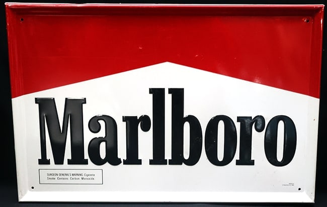 MARLBORO ORIGINAL ADVERTISING SIGN (1 of 2)
