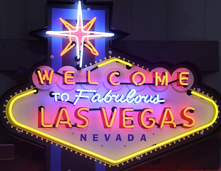 WELCOME TO LAS VEGAS 39 x 33 x 6: WELCOME TO LAS VEGAS NEON Design and Creator: The original sign was designed in 1959 by Betty Willis, an artist and graphic designer. Willis, a native of Las Vegas, never copyrighted the design, as sh
