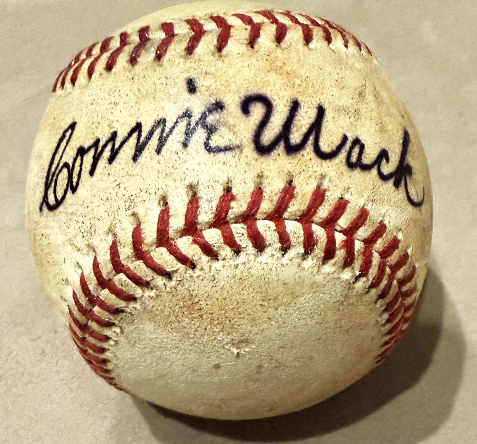 CONNIE MACK SIGNED AUTHENTICATED BASEBALL (1 of 5)