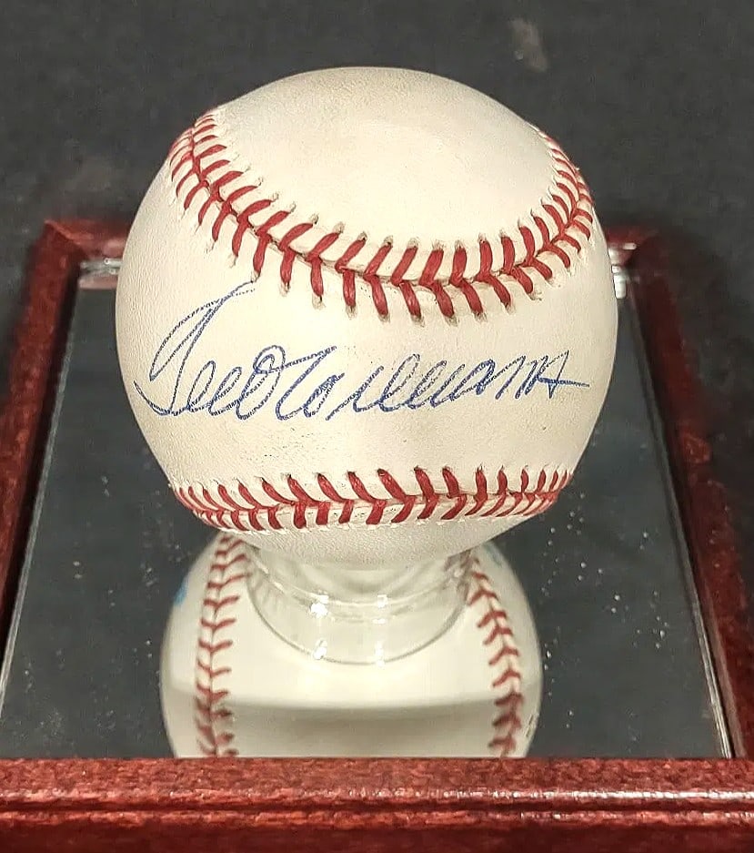 TED WILLIAMS SIGNED BASEBALL AND SIGNED PHOTO, AUTHENTICATED (1 of 6)