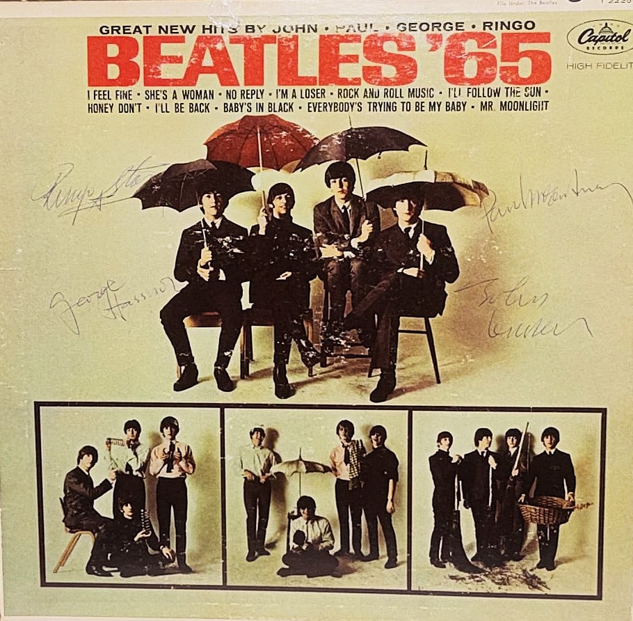 BEATLES 65 SIGNED AUTHENTICATED ALBUM -VERY RARE SIGNED BY ALL 4 BEATLES (1 of 6)