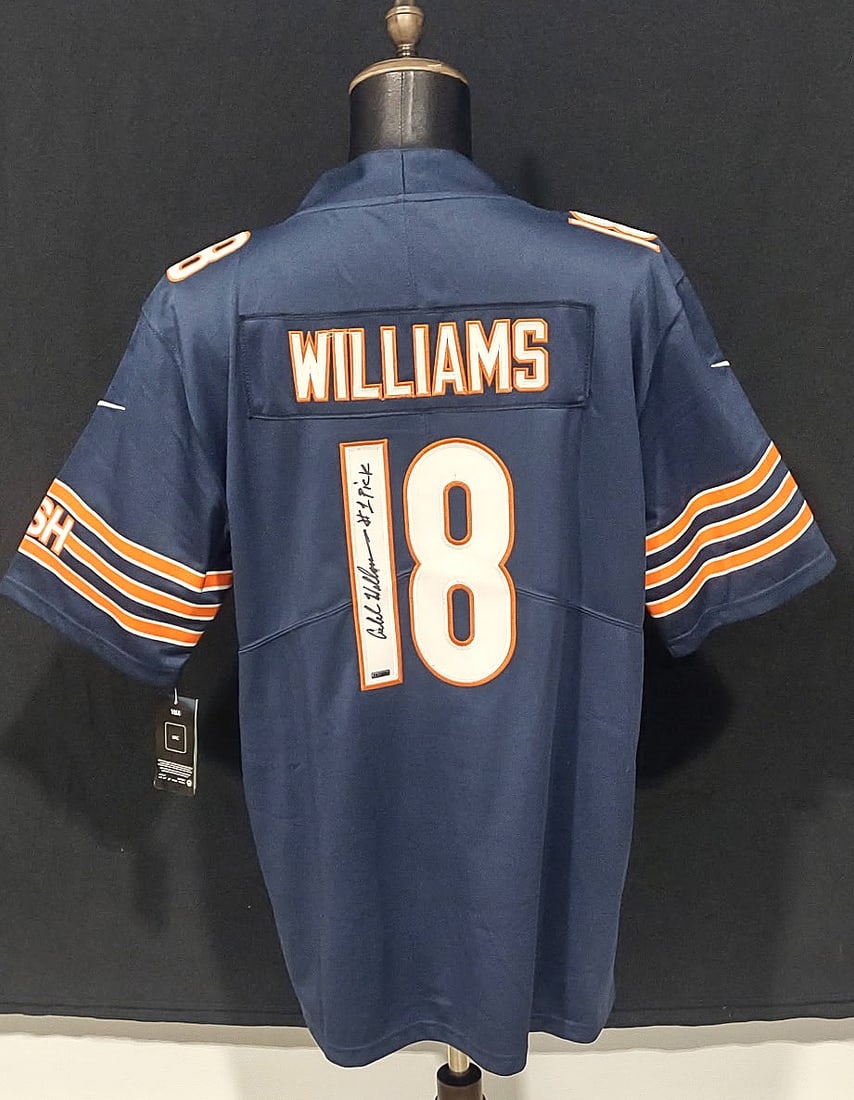 CALEB WILLIAM CHICAGO BEARS SIGNED AUTHENTICATED JERSEY: NOW IS THE TIME TO COLLECT THIS CHICAGO BEARS JERSEY FROM THE FUTURE NFL SUPERSTAR. ( I'm From Chicago!) CAN ONLY APPRECIATE IN VALUE! Early Life and College Career•High School: He attended Gonza