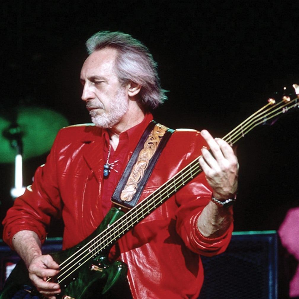 JOHN ENWISTLE, THE WHO STAGE WORN VERSACE LEATHER JACKET: There are rock and roll bands and there are SUPER GROUPS! The Who is a SUPER GROUP! Unfortunately, John passed away in 2002, the first to leave the band. His talent on the bass was beyond extraordinar