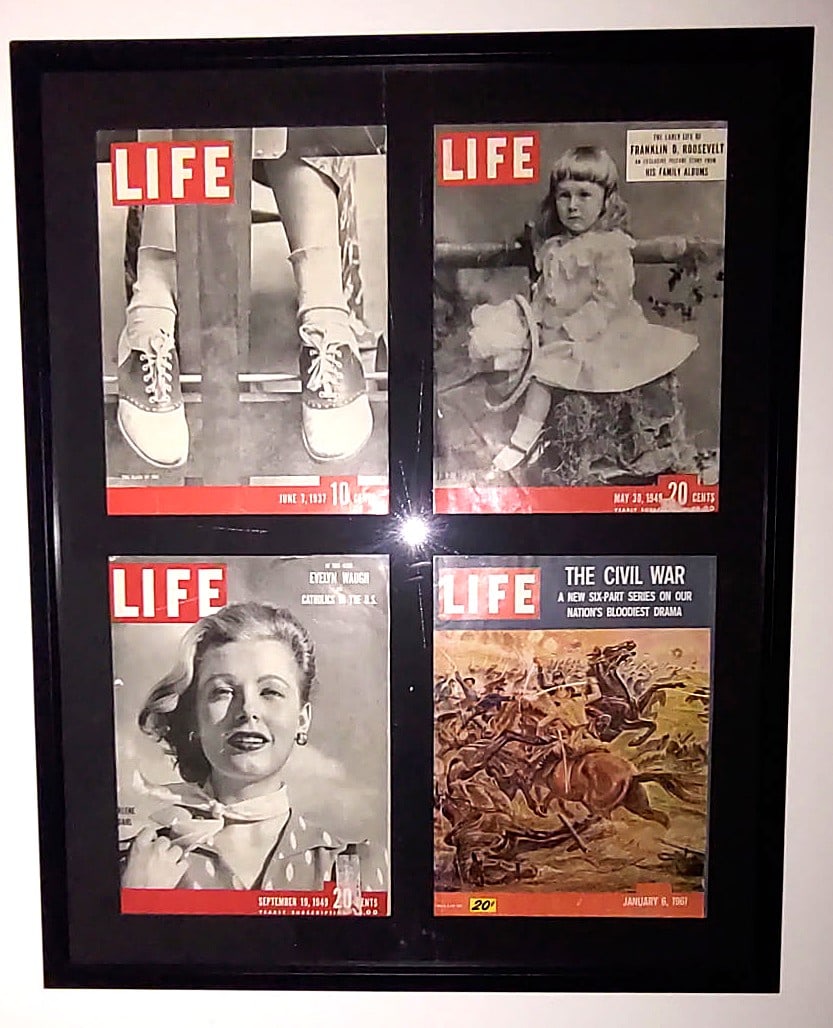 LIFE MAGAZINES DISPLAY FRAMED - 6
