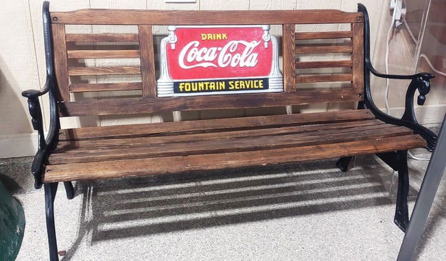 COCA COLA BENCH- EXCELLENT CONDITION - 4