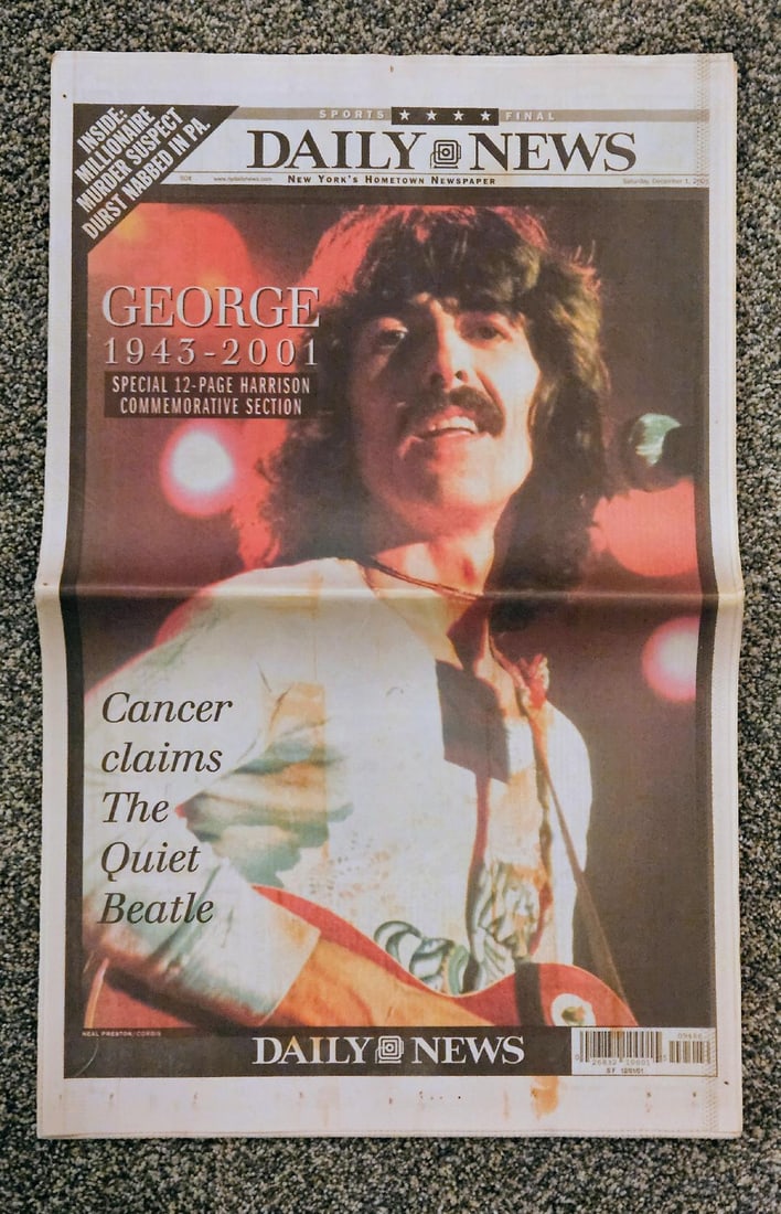 GEORGE HARRISON PASSES AWAY, THE UNDERRATED BEATLE!: December 1st, 2001. George Harrisons passing, even though expected due to his cancer, was still a great shock. It ripped apart the greatest band in history now in half. Ask any Beatle expert or any t
