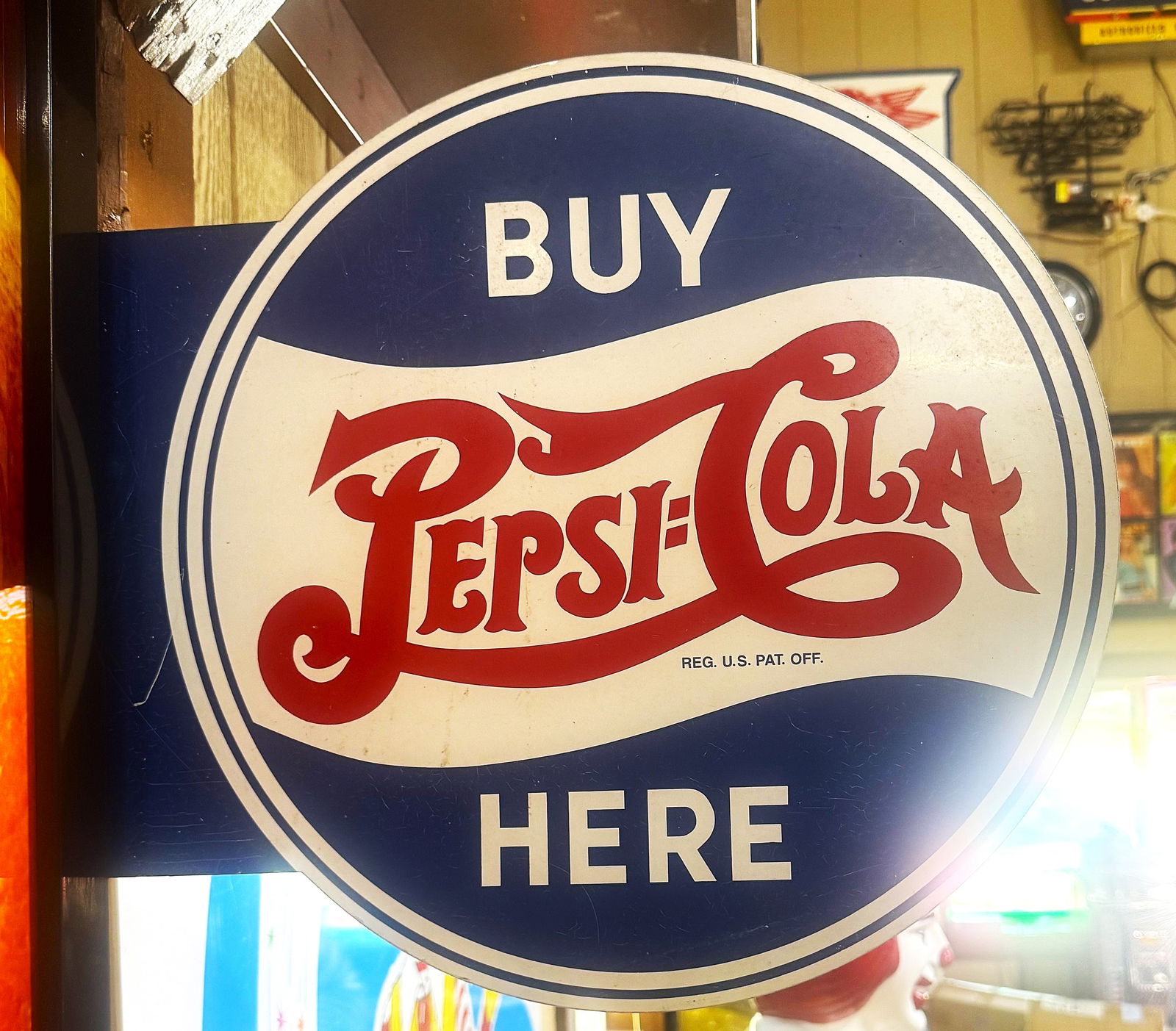PEPSI FLANGE SIGN ORIGINAL CONDITION (1 of 1)