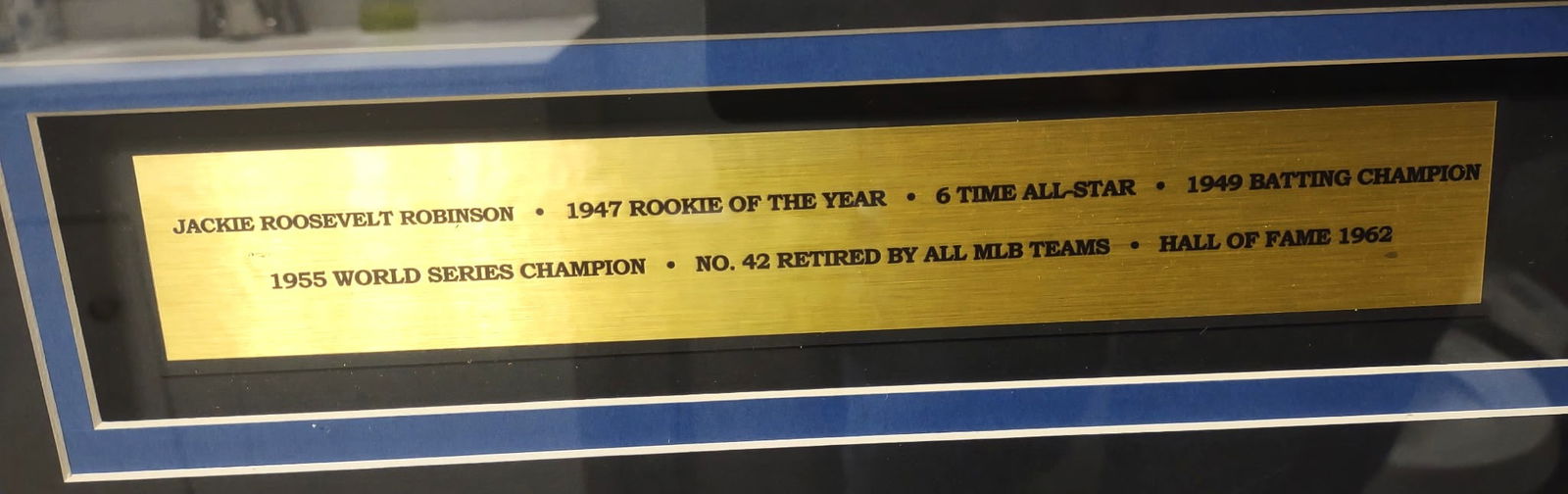 JACKIE ROBINSON JERSEY DISPLAY UNSIGNED PROFESSIONALLY FRAMED - 4