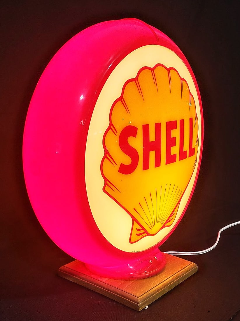 SHELL GLOBE WITH LIGHTED BASE - 4