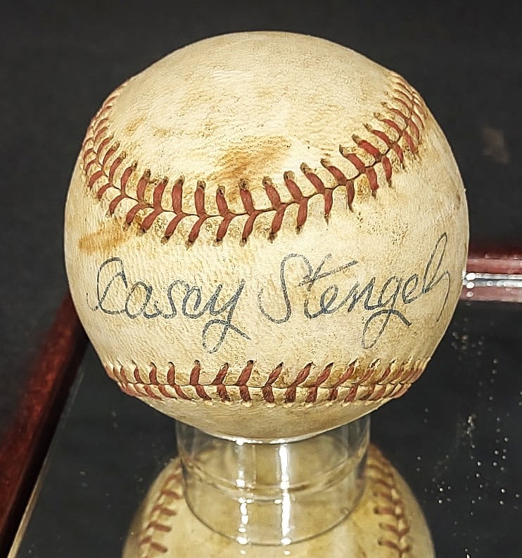 CASEY STENGLE SIGNED BASEBALL FORENSICALLY AUTHENTICATED: CASEY STENGLE SIGNED BASEBALL FORENSICALLY AUTHENTICATEDCasey Stengel: "The Old Professor" Casey Stengel is one of the most colorful and successful figures in baseball history, known as much for his u