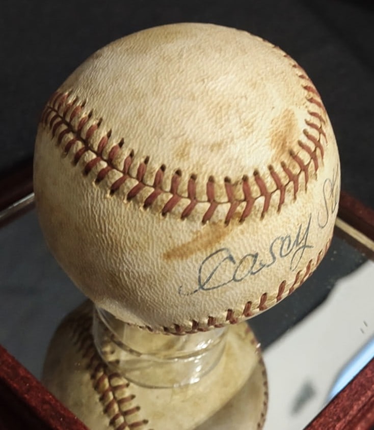 CASEY STENGLE SIGNED BASEBALL FORENSICALLY AUTHENTICATED - 2