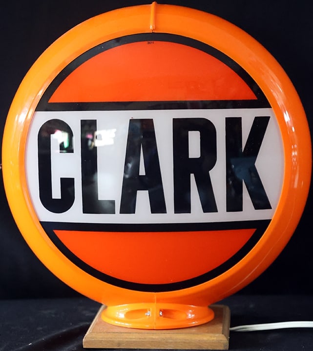 CLARK REPRODUCTION GLOBE-NEW WITH LIGHTED BASE: BRAND NEW CLARK REPRODUCTION GLOBE WITH CUSTOM LIGHTED BASE 15"