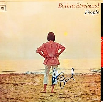 BARBARA STREISAND SIGNED AUTHENTICATED PEOPLE ALBUM: ICONIC SUPERSTAR SIGNED MOST POPULAR ALBUM -FULLY AUTHENTICATEDPeople is the fourth studio album by Barbra Streisand, released in September 1964. It was a pivotal album in her career, solidifying her