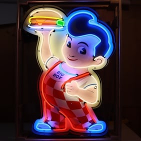 Classic Bob's Big Boy Neon Sign - Large 43" x 34" (1 of 2)