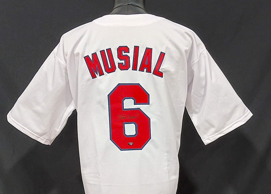 STAN MUSIAL SIGNED JERSEY AND PHOTO-MUSIAL AUTHENTICATED (1 of 6)