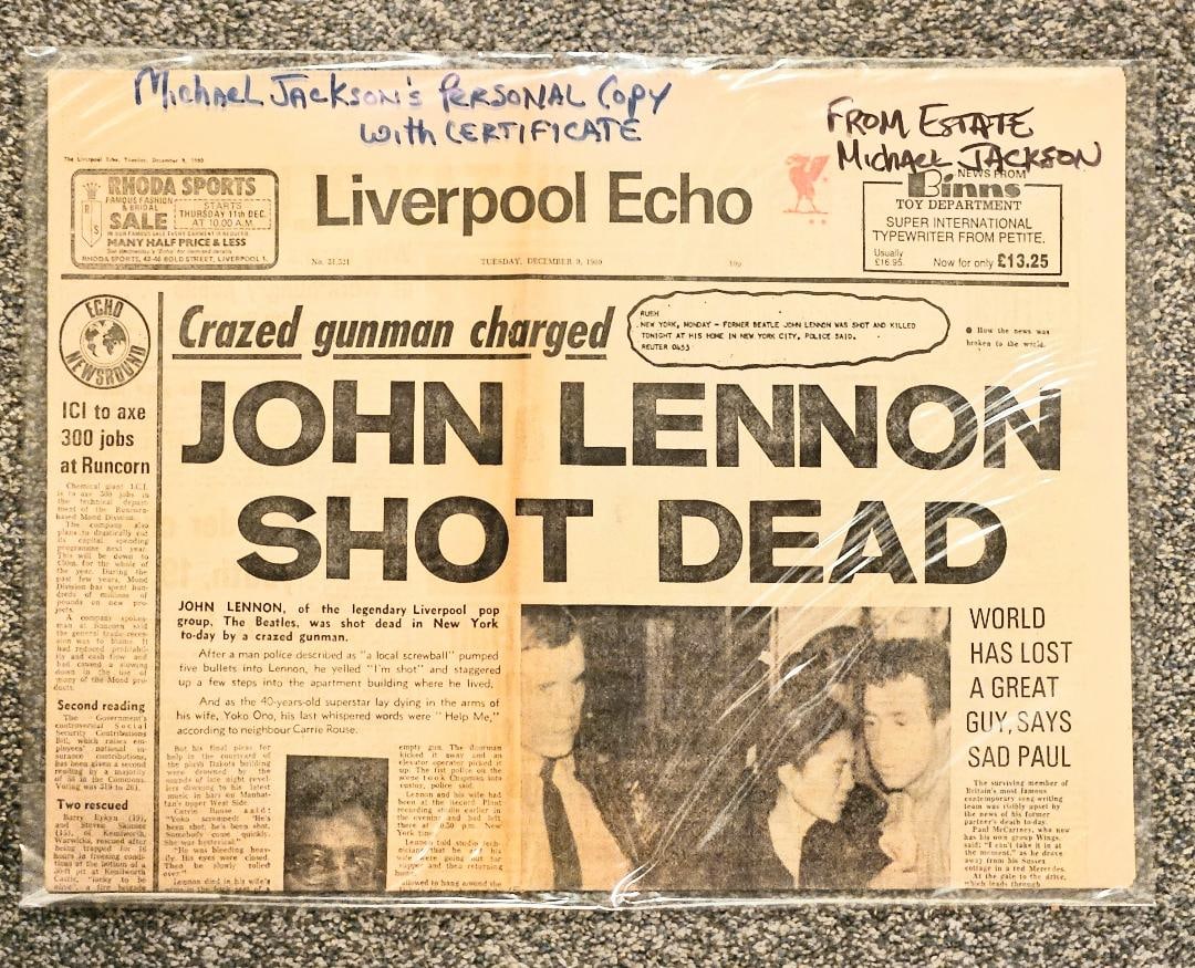 MICHAEL JACKSONS PERSONAL COPY OF LENNON ASSASSINATION (1 of 2)