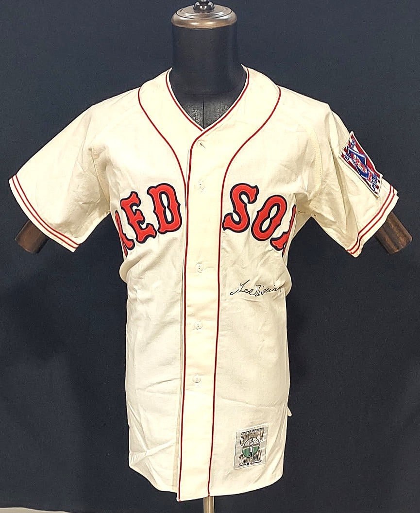 TED WILLIAMS SIGNED AUTHENTICATED BOSTON RED SOX CENTENIAL BASEBALL JERSEY (1 of 6)