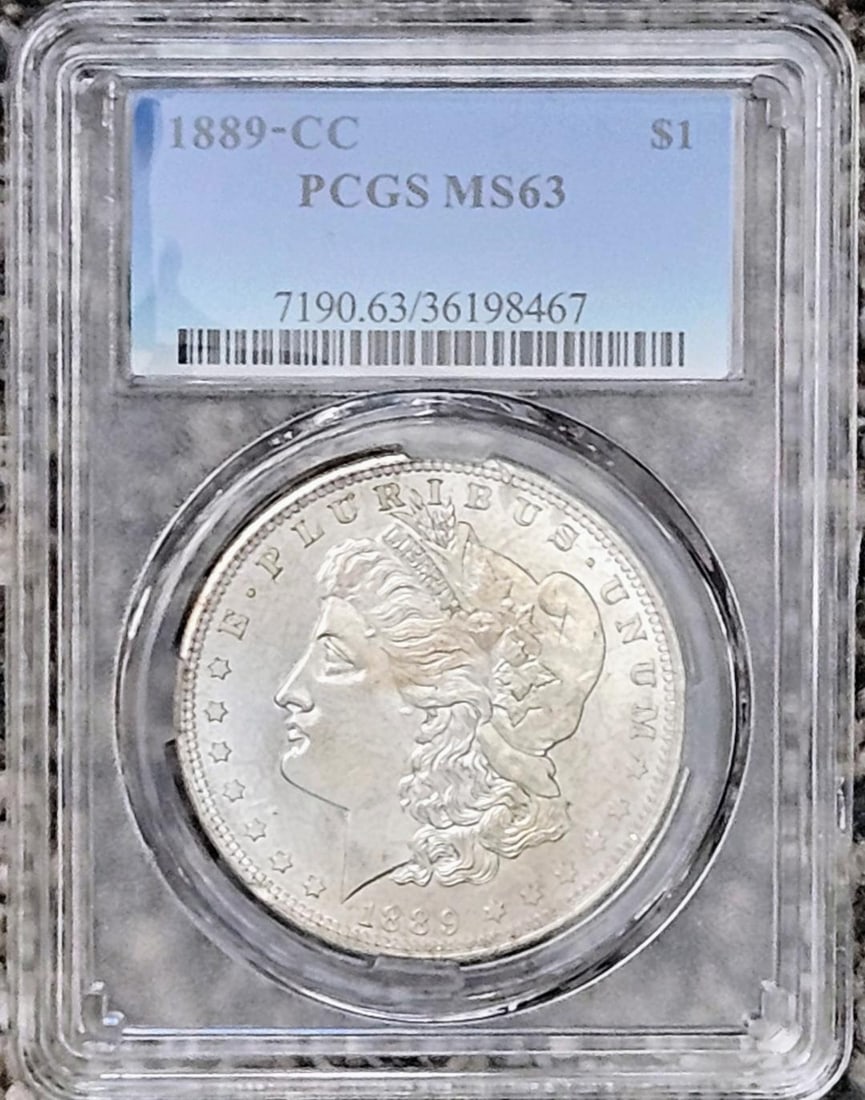 VERY RARE 1889 CC SILVER DOLLAR, NOT GENUINE (1 of 2)