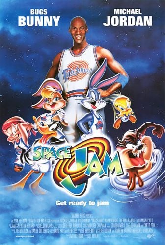 MICHAEL JORDAN SPACE JAM JERSEY, VINTAGE 1990'S: Space Jam was an international hit.....and it was because the star was the most popular person on the planet, Michael Jordan. The movie grossed over $250,000,000 in 1996, that is a staggering amount! 