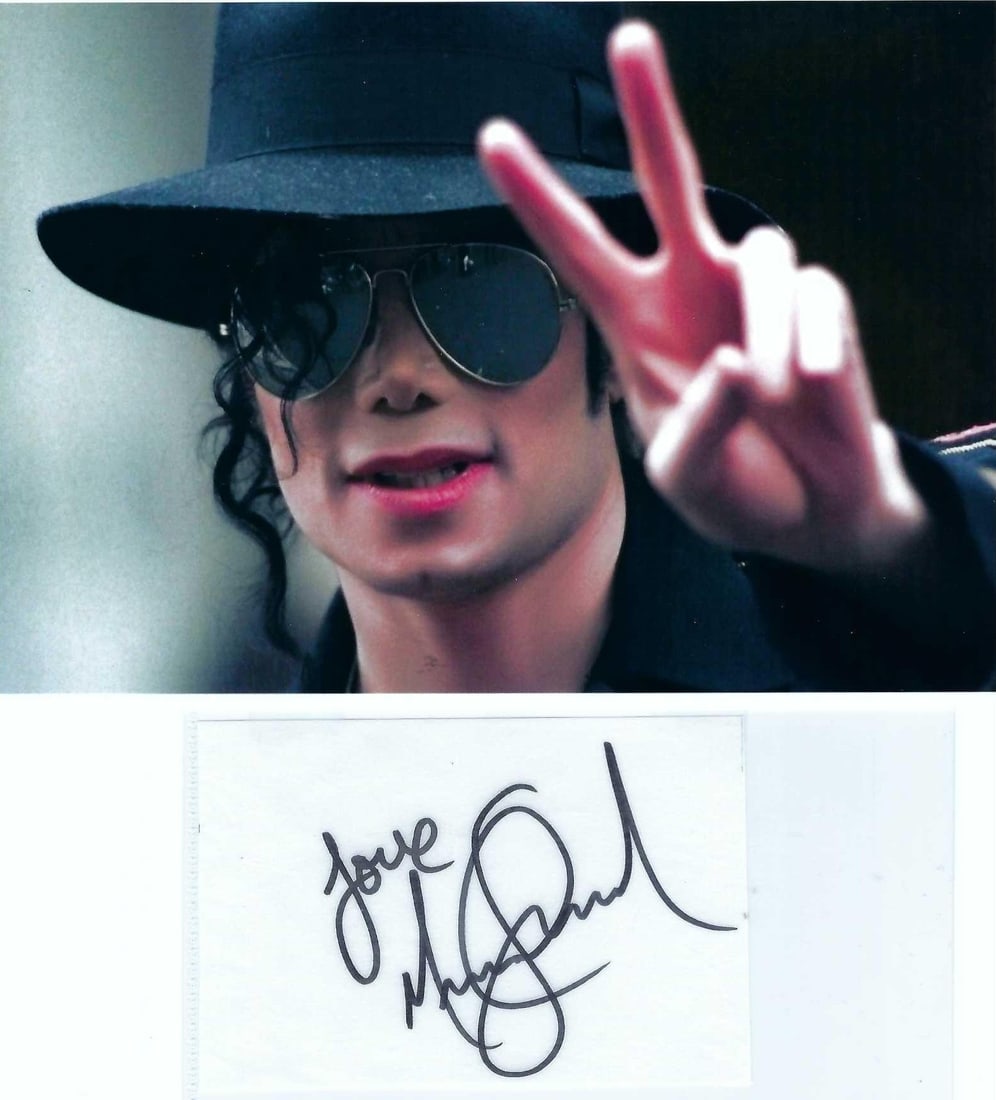 MICHAEL JACKSON SIGNATURE CUT AND PHOTO (1 of 2)
