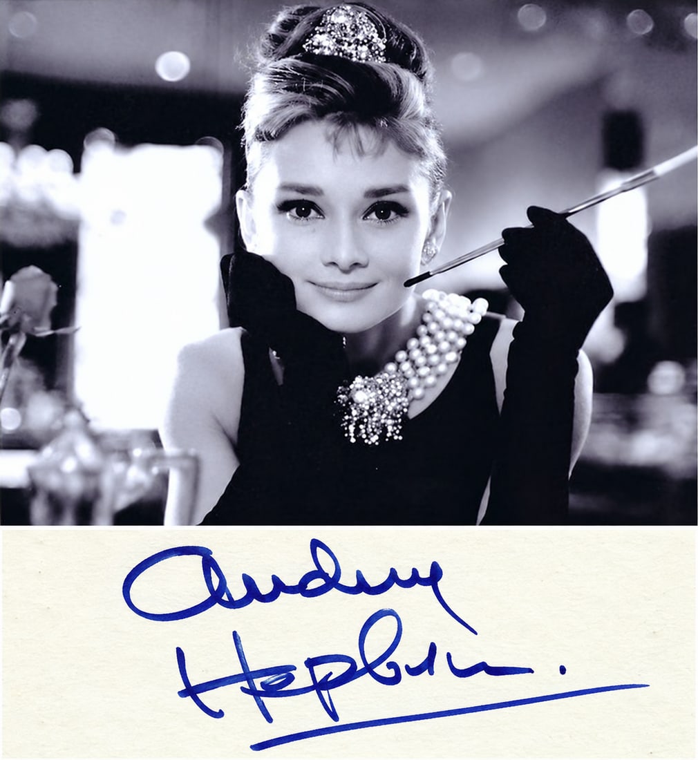 AUDREY HEPBURN SIGNATURE CUT AND PHOTOS (1 of 2)