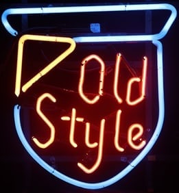 OLD STYLE BEER VINTAGE NEON SIGN - 20x20 CLASSIC LAGER DISPLAY (1 of 4)