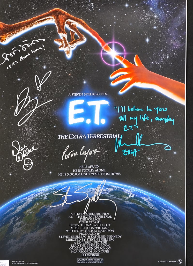 ET CAST SIGNED POSTER-REAL AUTHENTIC (1 of 6)