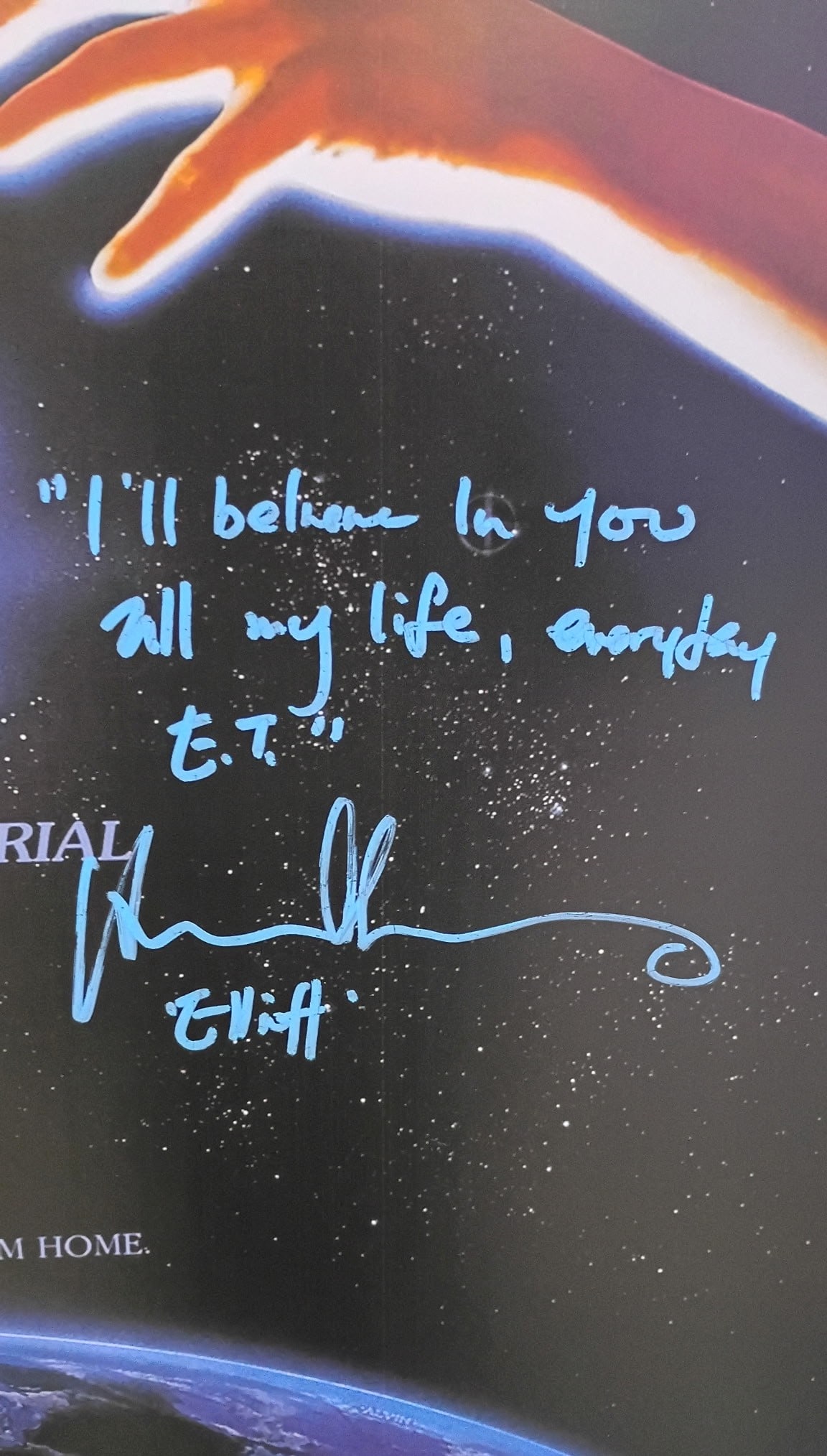 ET CAST SIGNED POSTER-REAL AUTHENTIC - 2