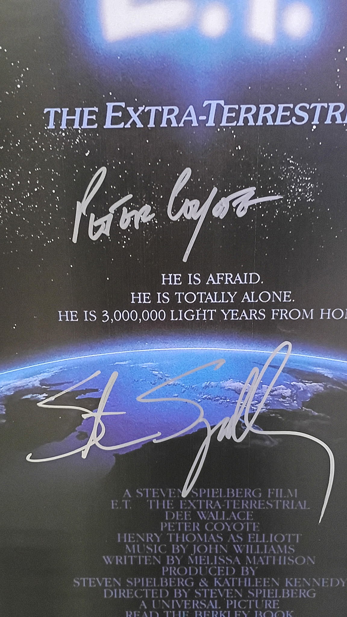 ET CAST SIGNED POSTER-REAL AUTHENTIC - 3