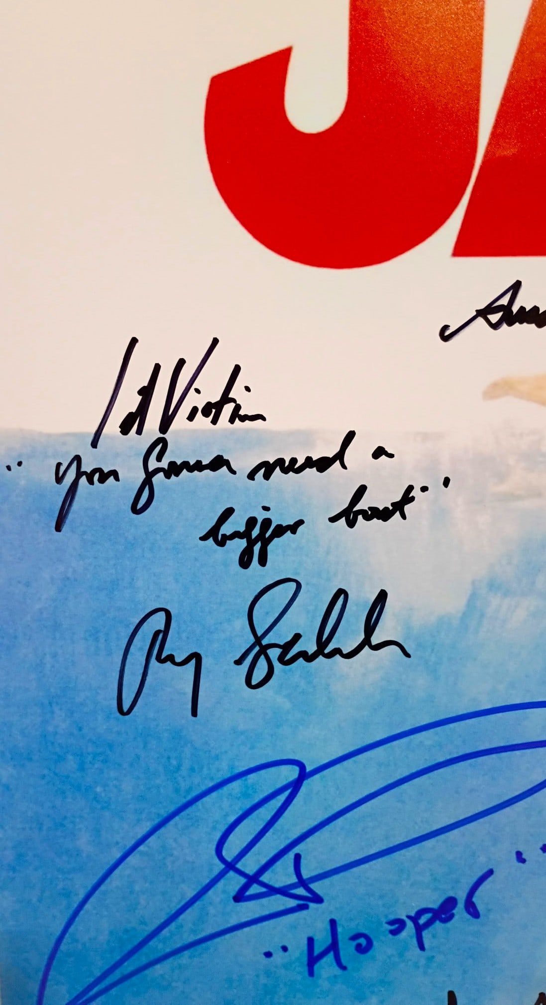 JAWS CAST SIGNED POSTER-AUTHENTICATED BY REAL AUTHENTIC - 3