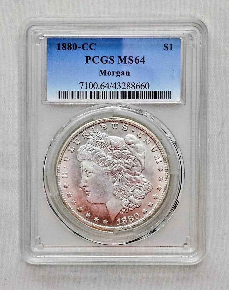 1880CC SILVER DOLLAR, NOT GENUINE: 1880CC SILVER DOILLAR, NOT GENUINE I have to start by stating that as nice as this coin is, it is not being sold as a genuine coin. This is one of the most impressive counterfeits I have ever seen! I 