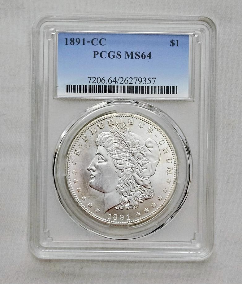 1891CC SILVER DOLLAR, NOT GENUNINE: 1891CC SILVER DOLLAR, NOT GENUNINE. I have to start by stating that as nice as this coin is, it is not being sold as a genuine coin. This is one of the most impressive counterfeits I have ever seen! I