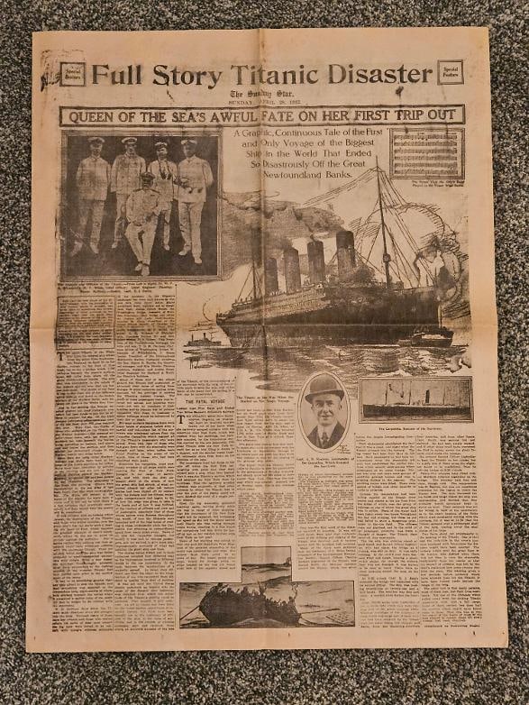 1912 TITANIC SINKS, MANY LIVES PARISH NEWSPAPER (1 of 8)