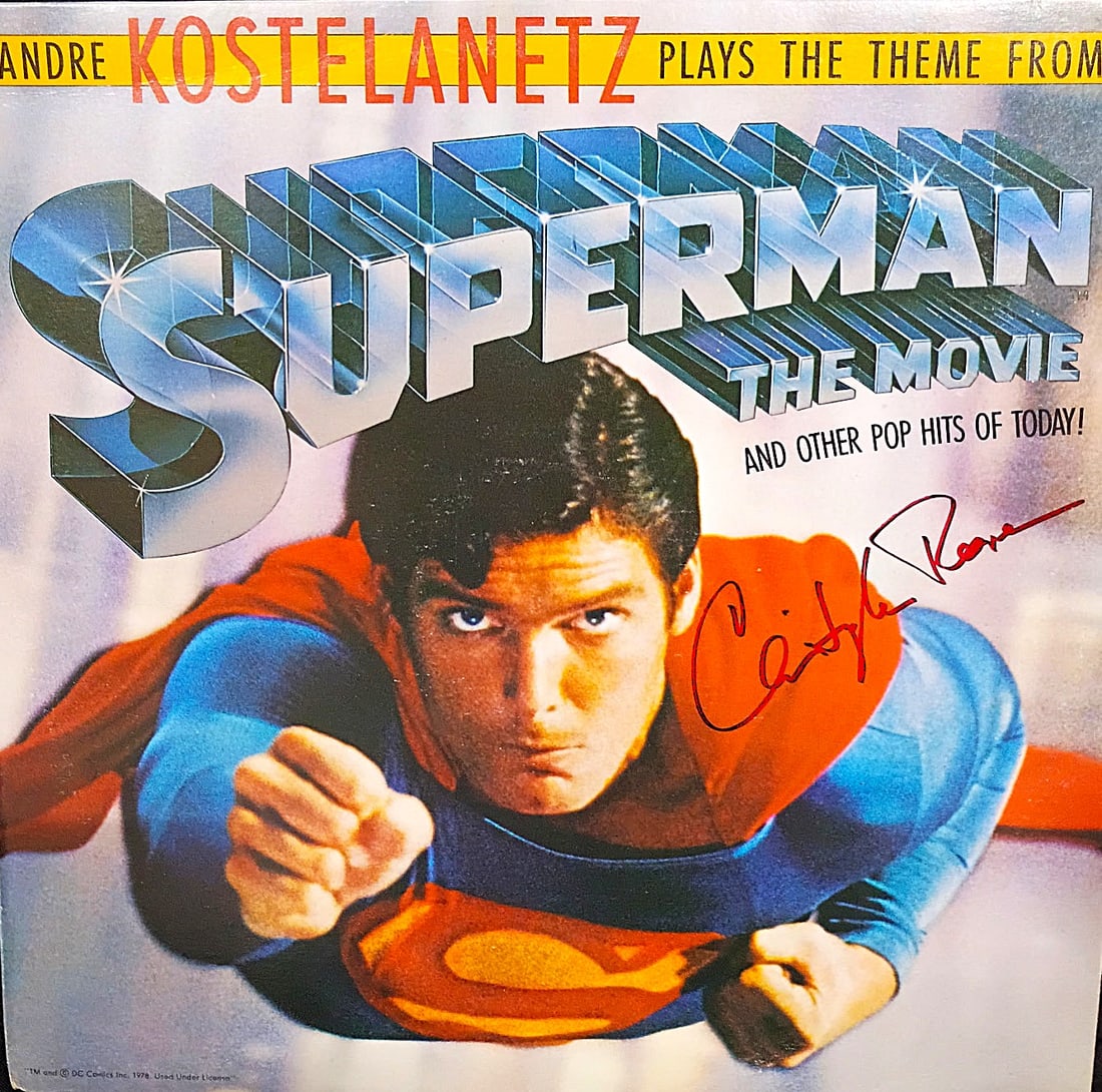 SUPERMAN SOUNDTRACK SIGNED CHRISTOPHER REEVES LP ALBUM - REAL AUTHENTIC (1 of 7)