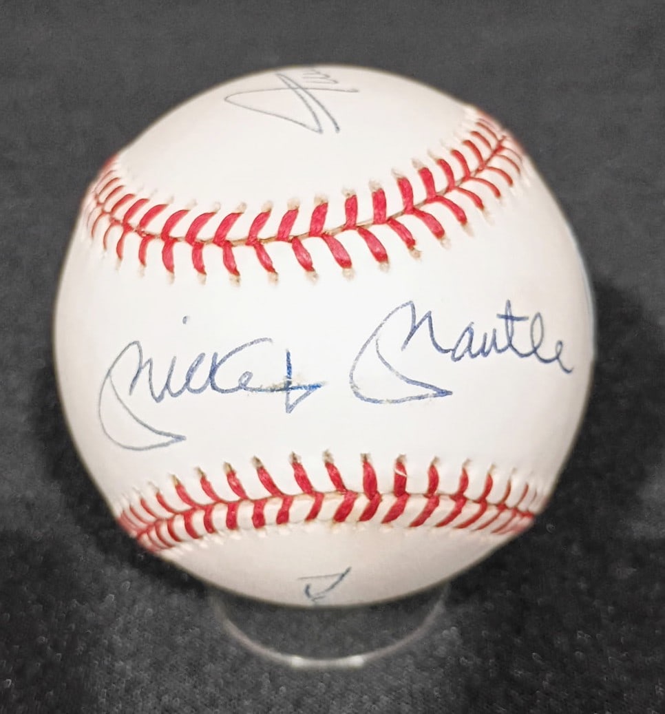 MICKEY MANTLE DUKE SNIDER WILLY MAYS SIGNED BASEBALL (1 of 4)
