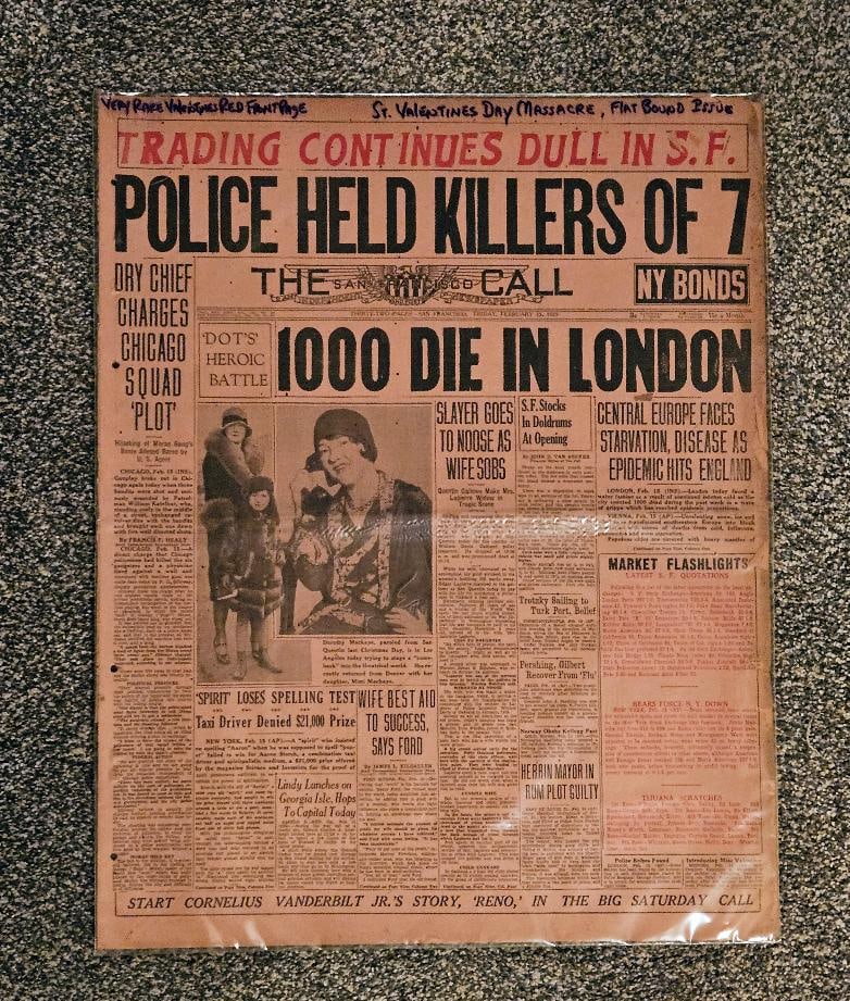 1929 ST VALENTINES DAY MASSACRE, GANGSTER HISTORY: FEB 15, 1929 1929 ST VALENTINES DAY MASSACRE, GANGSTER HISTORY. The folklore of this event has been turned into movies, TV shows and books. This event was the first to really make the public