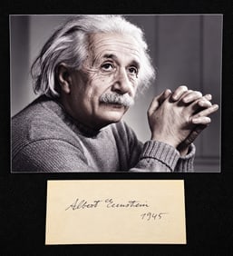 ALBERT EINSTEIN HAND SIGNED VINTAGE CUT AUTHENTICATED AND PHOTO (1 of 3)