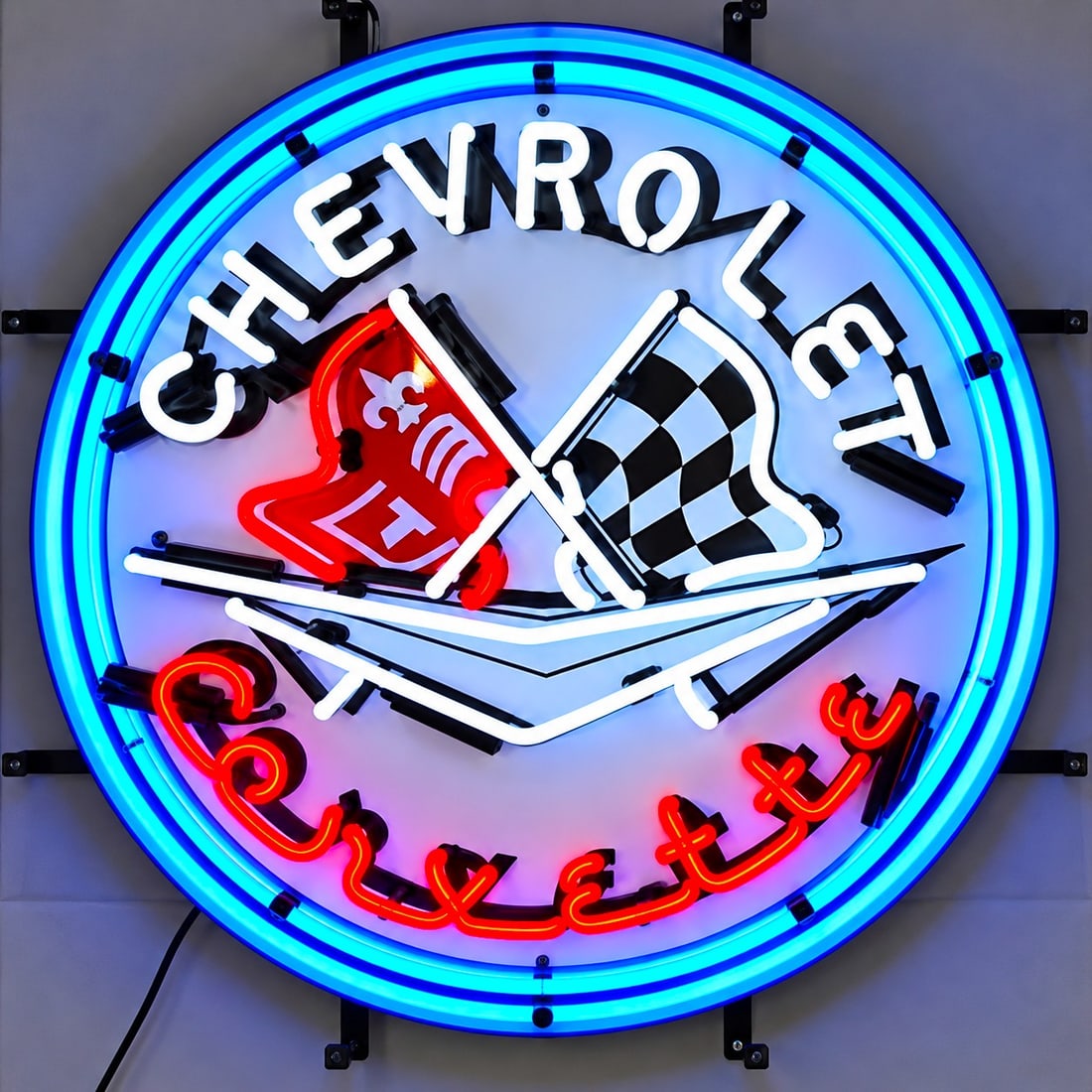 CHEVROLET CORVETTE NEON -RACING FLAGS (1 of 2)