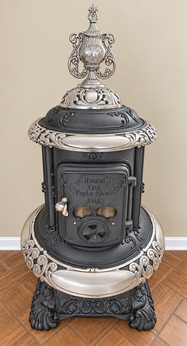 ANTIQUE POT BELLY STOVE, MODERN GLENWOOD OAK NO 116 TOTALLY RESTORED -LOCATED IN CHICAGO: ANTIQUE POT BELLY STOVE, MODERN GLENWOOD OAK NO 116 TOTALLY RESTORED -LOCATED IN CHICAGO