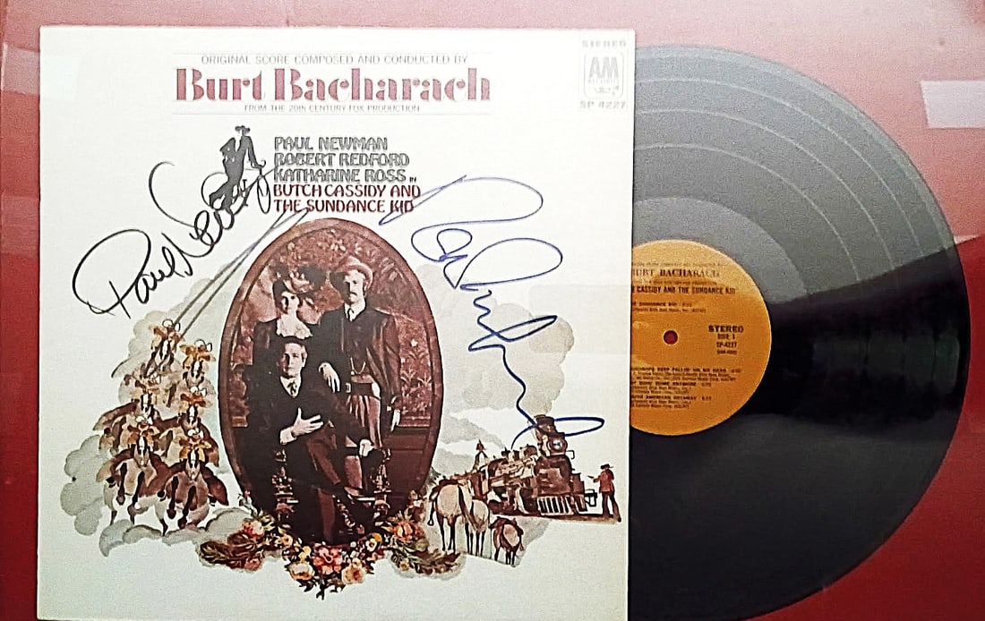 BUTCH CASSIDY AND THE SUNDANCE KID SOUNDTRACK ALBUM SINED BY PAUL NEWMAN AND ROBERT REDFORD: BUTCH CASSIDY AND THE SUNDANCE KID SOUNDTRACK ALBUM SINED BY PAUL NEWMAN AND ROBERT REDFORD When it comes to certification on autograph and signed items, this is our professional stance and opinion: