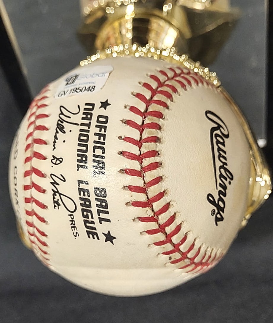HANK AARON PSA AUTHENTICATED SIGNED BASEBALL - 6