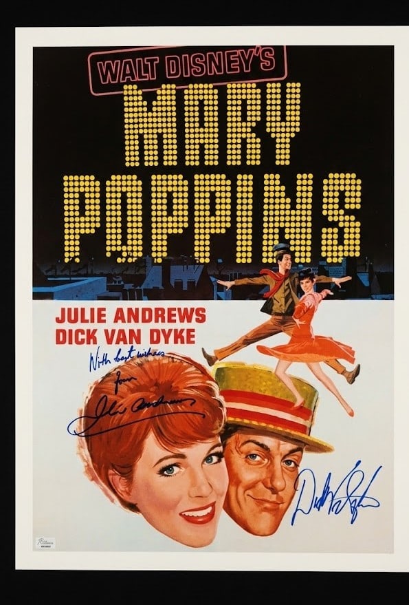 MARY POPPINS CAST SIGNED POSTER: MARY POPPINS CAST SIGNED POSTER When it comes to certification on autograph and signed items, this is our professional stance and opinion: The items certified by PSA, JSA or Beckett authentication,