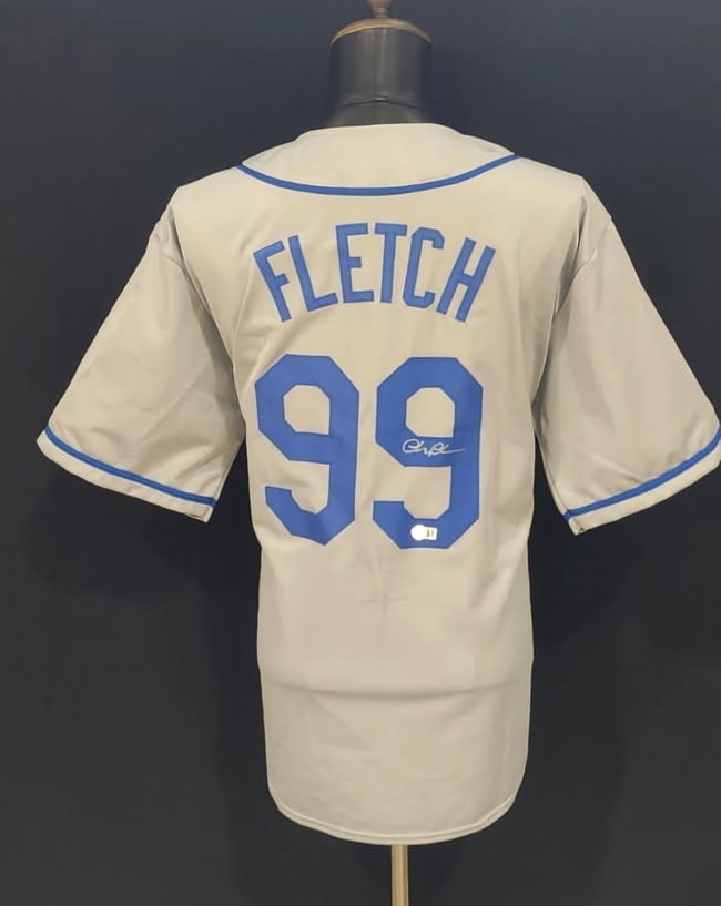 CHEVY CHASE SIGNED "FLETCH #99 " JERSEY -BECKETT AUTHENTICATED: CHEVY CHASE SIGNED "FLETCH #99 " JERSEY -BECKETT AUTHENTICATED From the Iconic Movie starring Chevy Chase as Clark Griswold in National Lampoon’s Christmas Vacation—specifically the