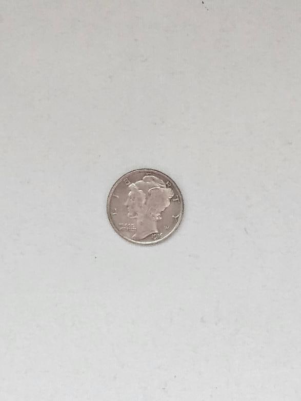1916D MERCURY DIME FULL XF, KEY DATE NOT GENUINE: THIS COIN IS NOT GENUINE, IT IS A PERFECT FILLER FOR THIS $10,000 DATE IN THIS CONDITION! This is the rarest date in the entire series and it has no equal! As a matter of fact, this is one of the rare