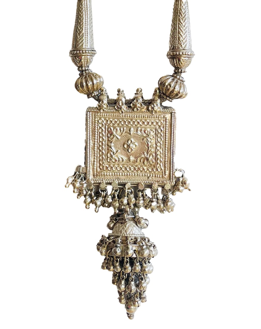 Antique Silver Bridal/ Wedding Necklace Sothern India--Victorian Coins (1 of 2)