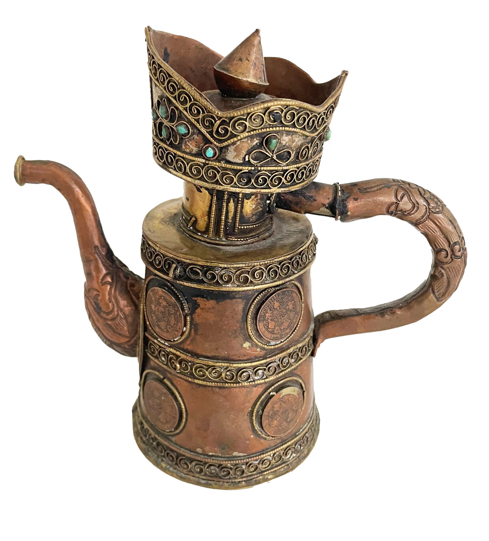 Vintage Tibetan Copper Teapot (1 of 2)
