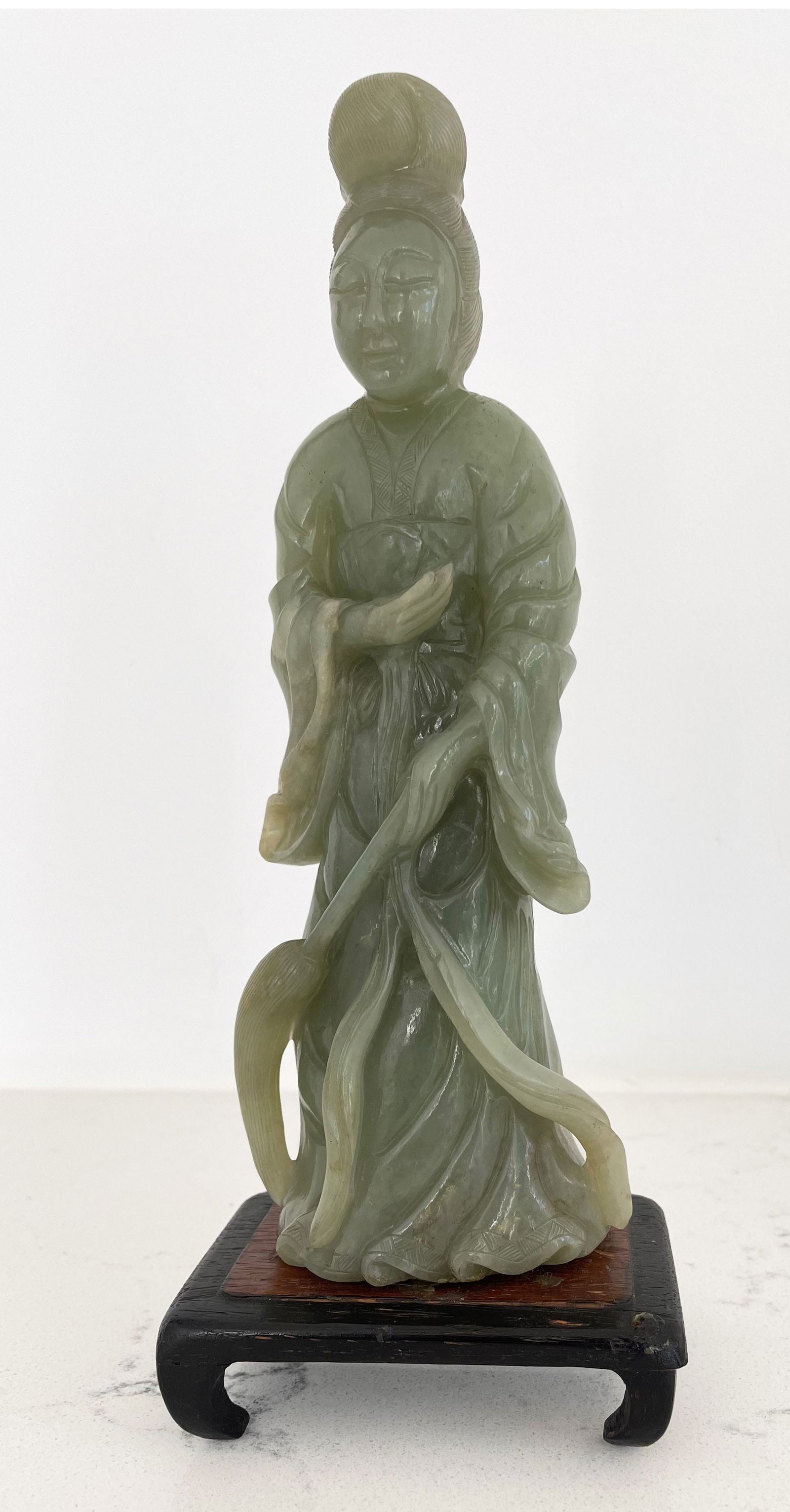 Chinese Jadeite ‘Quan Yin’ Carved Figure (1 of 6)